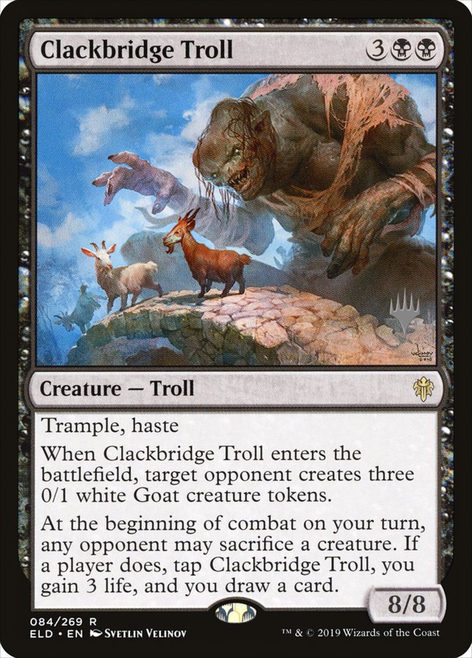 Clackbridge Troll (Promo Pack) [Throne of Eldraine Promos] Magic: The Gathering