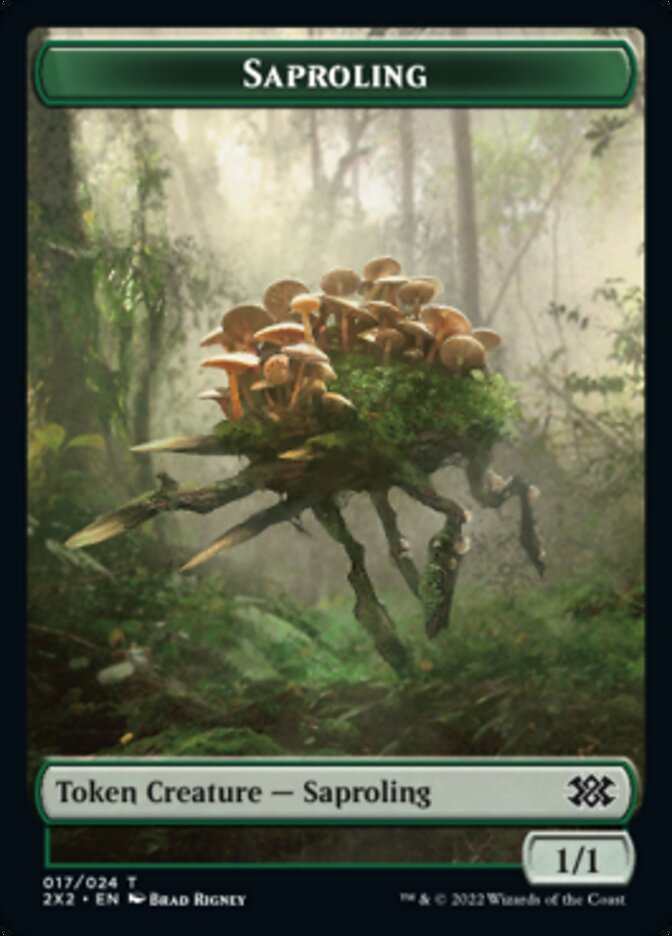 Saproling // Vampire Double-Sided Token [Double Masters 2022 Tokens] Magic: The Gathering