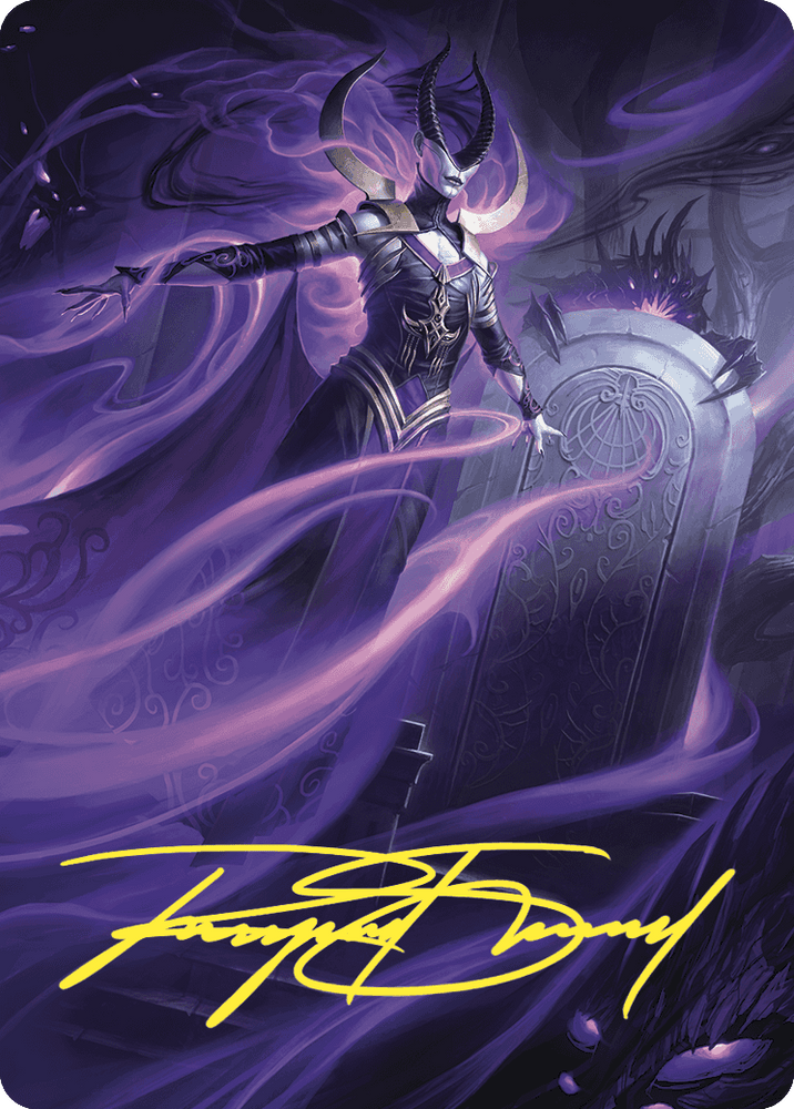 Ashiok, Wicked Manipulator Art Card (10/81) (Gold-Stamped Signature) [Wilds of Eldraine Art Series] Magic: The Gathering