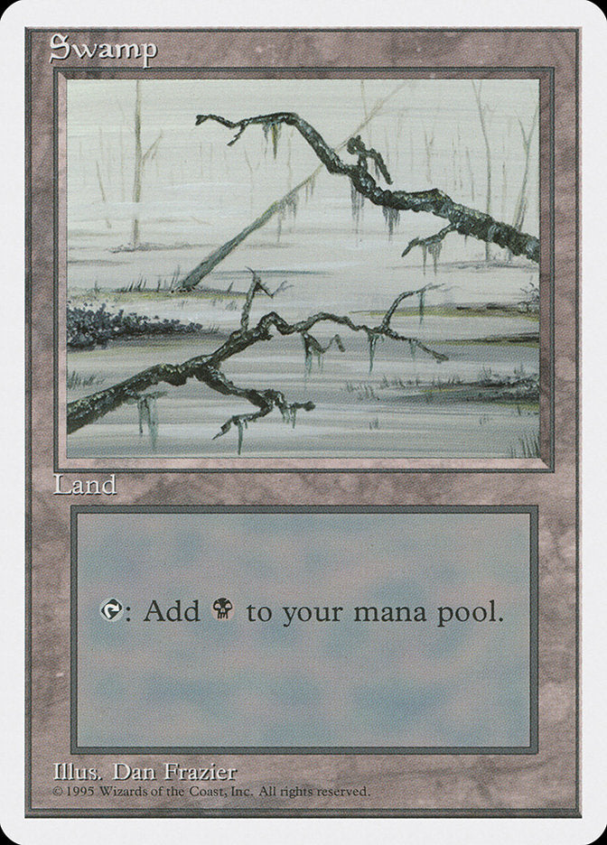 Swamp (372) [Fourth Edition] Magic: The Gathering
