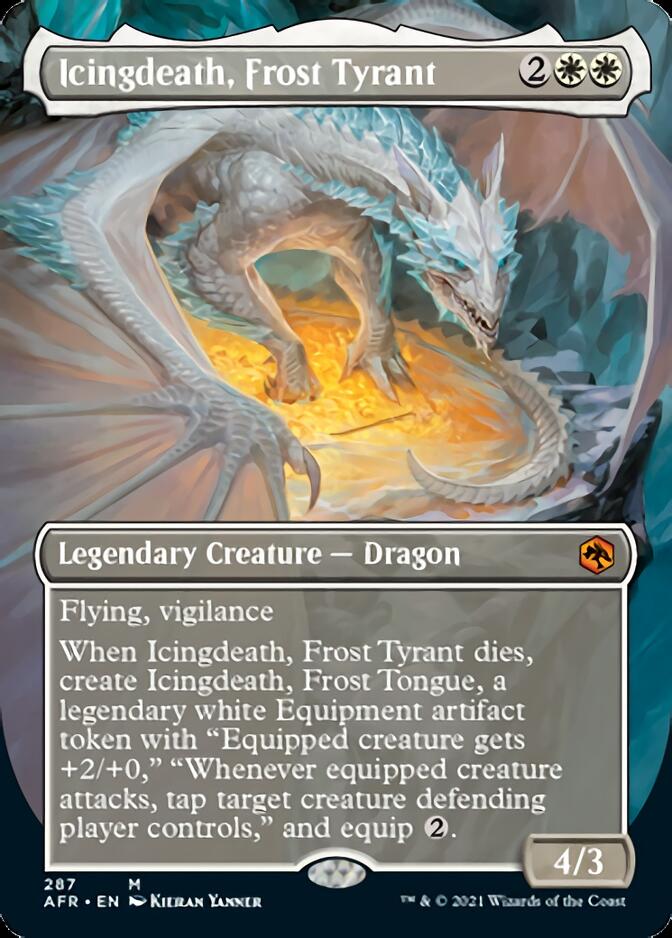 Icingdeath, Frost Tyrant (Borderless Alternate Art) [Dungeons & Dragons: Adventures in the Forgotten Realms] Magic: The Gathering
