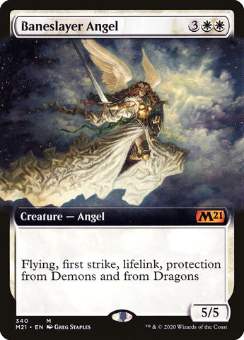 Baneslayer Angel (Extended Art) [Core Set 2021] Magic: The Gathering