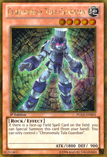 Chronomaly Tula Guardian [PGLD-EN003] Gold Secret Rare Yu-Gi-Oh!