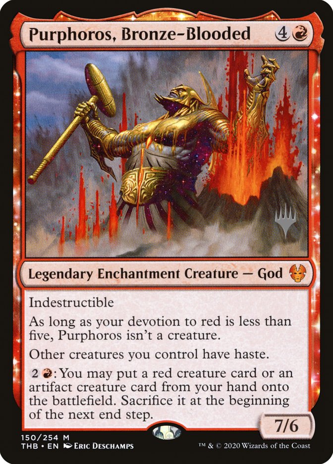 Purphoros, Bronze-Blooded (Promo Pack) [Theros Beyond Death Promos] Magic: The Gathering