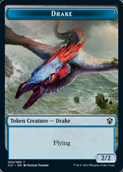 Drake // Elemental (002) Double-Sided Token [Commander 2021 Tokens] Magic: The Gathering