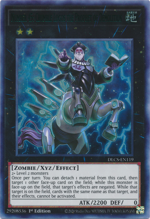Number 45: Crumble Logos the Prophet of Demolition (Green) [DLCS-EN119] Ultra Rare Yu-Gi-Oh!