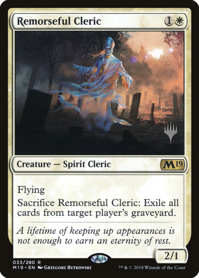 Remorseful Cleric (Promo Pack) [Core Set 2019 Promos] Magic: The Gathering