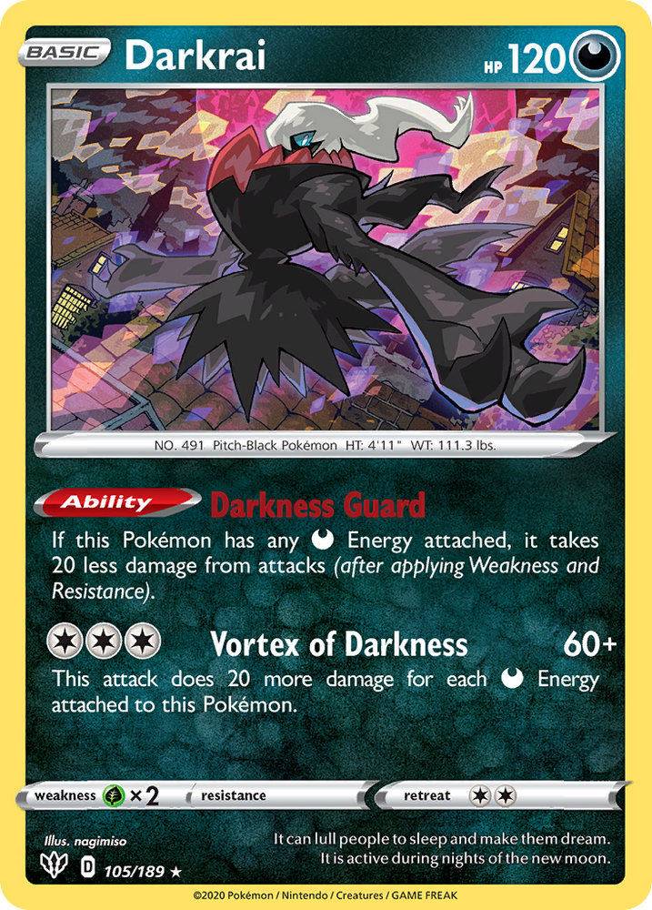 Darkrai (105/189) [Sword & Shield: Darkness Ablaze] Pokémon
