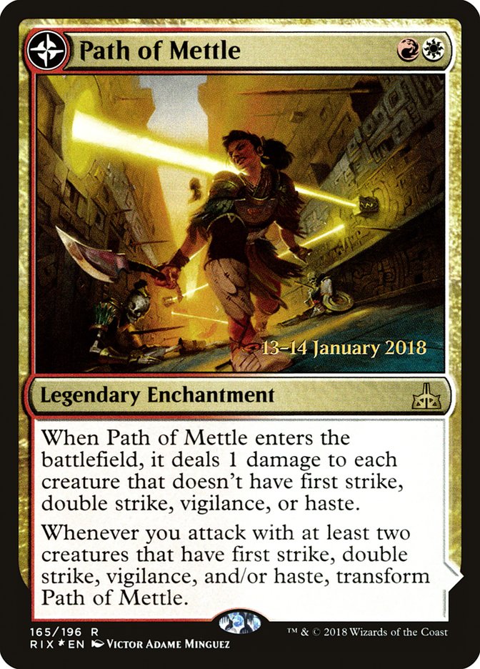 Path of Mettle // Metzali, Tower of Triumph [Rivals of Ixalan Prerelease Promos] Magic: The Gathering