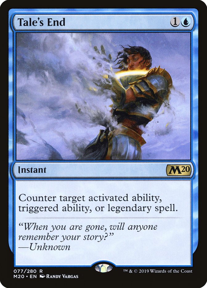 Tale's End [Core Set 2020] Magic: The Gathering
