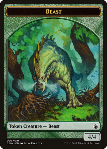 Beast Token (008/019) [Commander Anthology Tokens] Magic: The Gathering