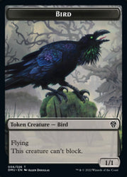 Bird (002) // Bird (006) Double-Sided Token [Dominaria United Tokens] Magic: The Gathering