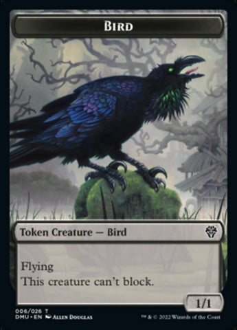Bird (002) // Bird (006) Double-Sided Token [Dominaria United Tokens] Magic: The Gathering