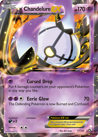 Chandelure EX (77/113) [Black & White: Legendary Treasures] Pokémon