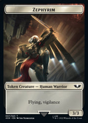 Soldier (002) // Zephyrim Double-Sided Token (Surge Foil) [Warhammer 40,000 Tokens] Magic: The Gathering