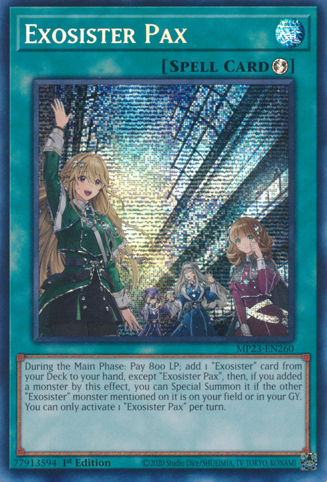 Exosister Pax [MP23-EN260] Prismatic Secret Rare Yu-Gi-Oh!