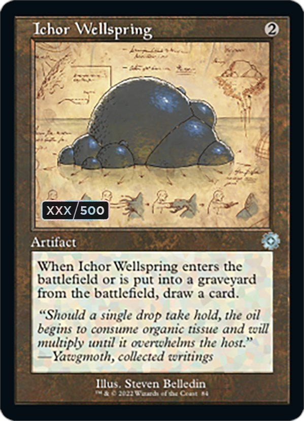 Ichor Wellspring (Retro Schematic) (Serial Numbered) [The Brothers' War Retro Artifacts] Magic: The Gathering