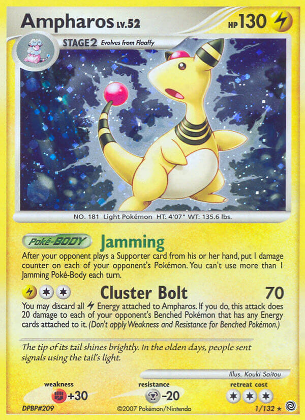 Ampharos (1/132) (Theme Deck Exclusive) [Diamond & Pearl: Secret Wonders] Pokémon