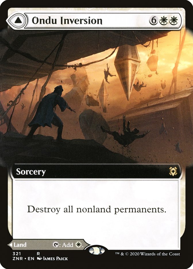 Ondu Inversion // Ondu Skyruins (Extended Art) [Zendikar Rising] Magic: The Gathering