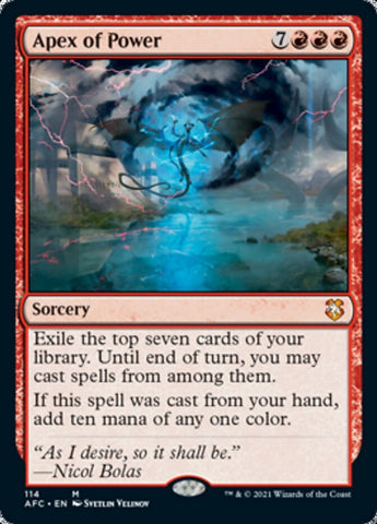Apex of Power [Dungeons & Dragons: Adventures in the Forgotten Realms Commander] Magic: The Gathering