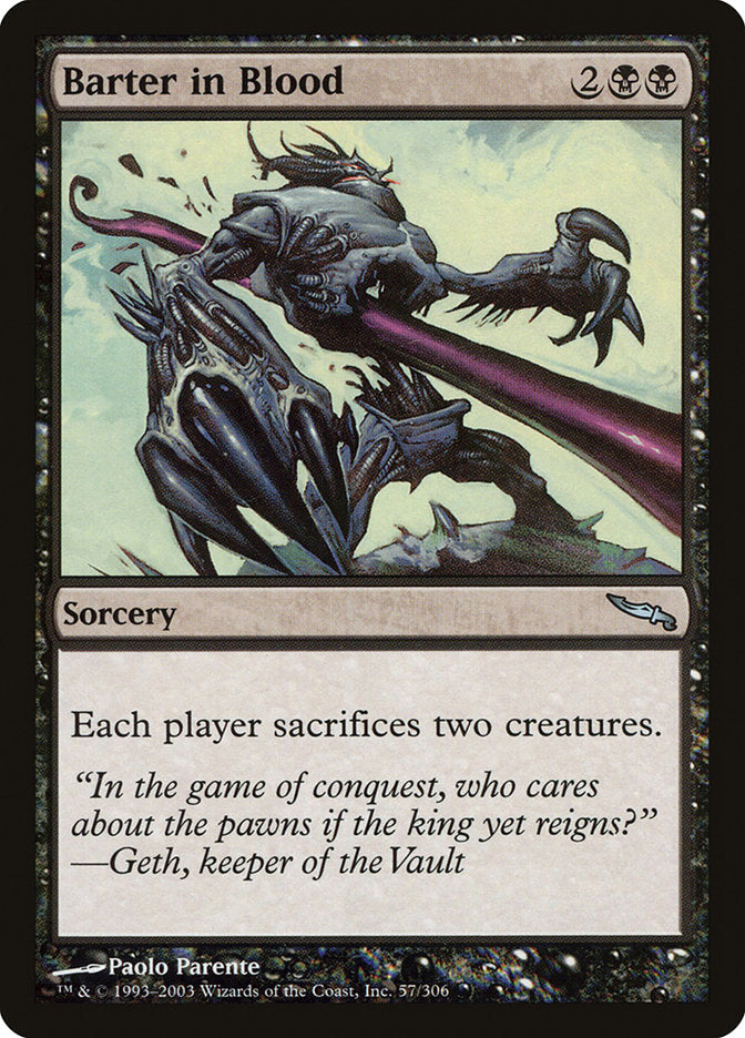 Barter in Blood [Mirrodin] Magic: The Gathering