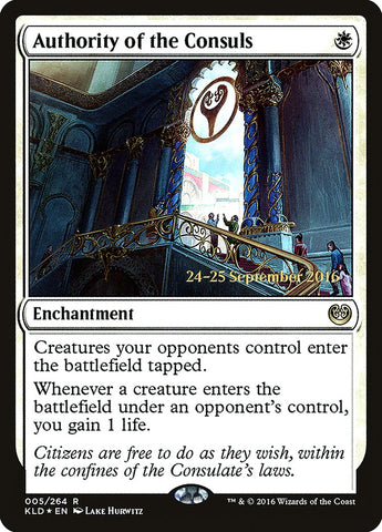 Authority of the Consuls [Kaladesh Prerelease Promos] Magic: The Gathering