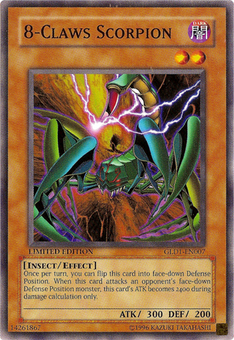 8-Claws Scorpion [GLD1-EN007] Common Yu-Gi-Oh!