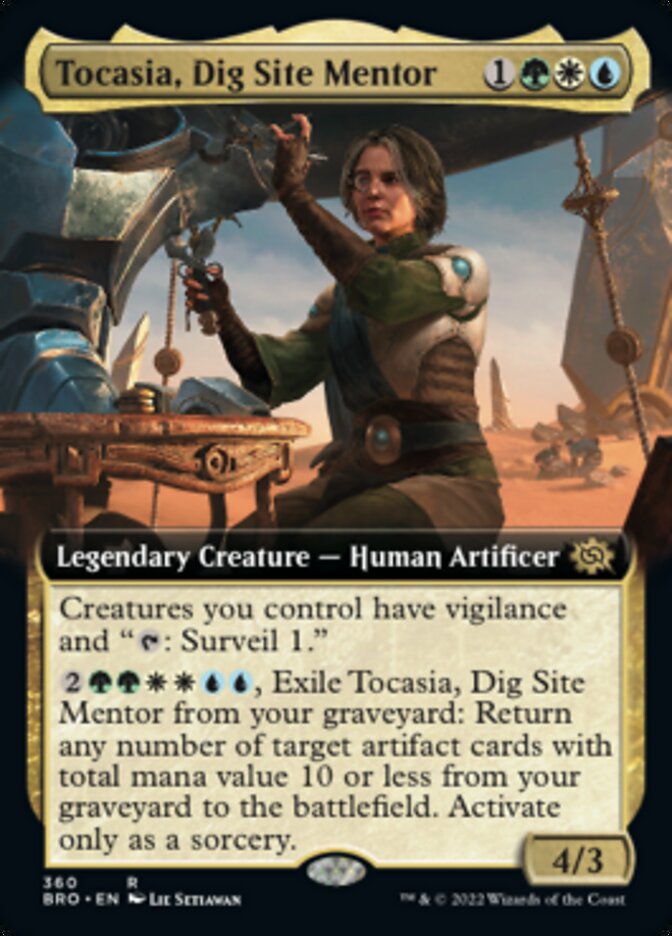 Tocasia, Dig Site Mentor (Extended Art) [The Brothers' War] Magic: The Gathering