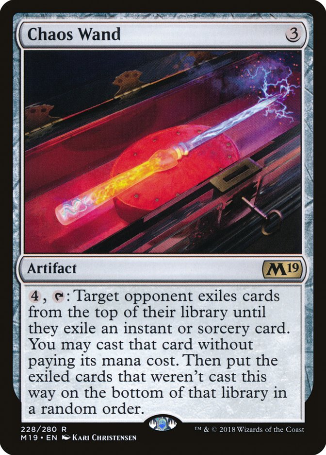 Chaos Wand [Core Set 2019] Magic: The Gathering