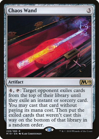 Chaos Wand [Core Set 2019] Magic: The Gathering