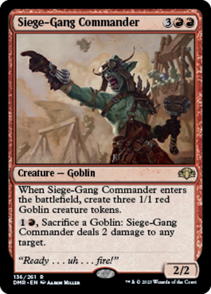 Siege-Gang Commander [Dominaria Remastered] Magic: The Gathering