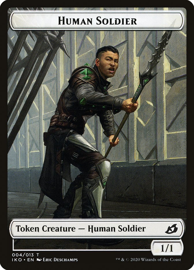 Beast // Human Soldier (004) Double-Sided Token [Ikoria: Lair of Behemoths Tokens] Magic: The Gathering
