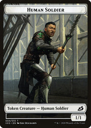 Beast // Human Soldier (004) Double-Sided Token [Ikoria: Lair of Behemoths Tokens] Magic: The Gathering
