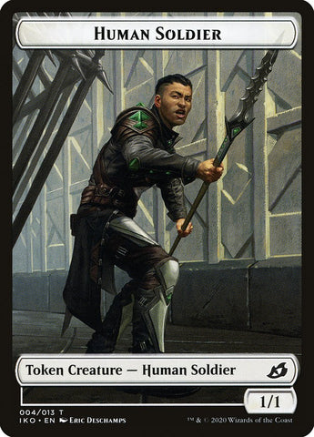 Beast // Human Soldier (004) Double-Sided Token [Ikoria: Lair of Behemoths Tokens] Magic: The Gathering