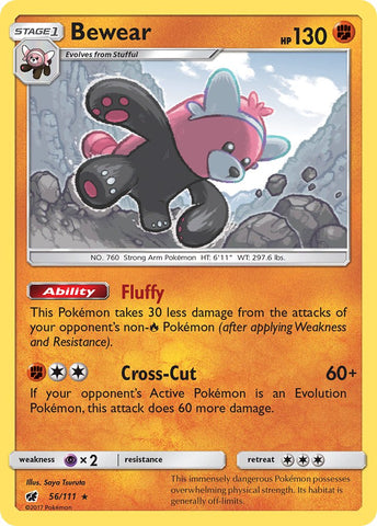 Bewear (56/111) (Prerelease Kit Exclusive) (Theme Deck Exclusive) [Sun & Moon: Crimson Invasion] Pokémon