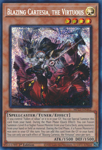 Blazing Cartesia, the Virtuous [MP23-EN162] Prismatic Secret Rare Yu-Gi-Oh!