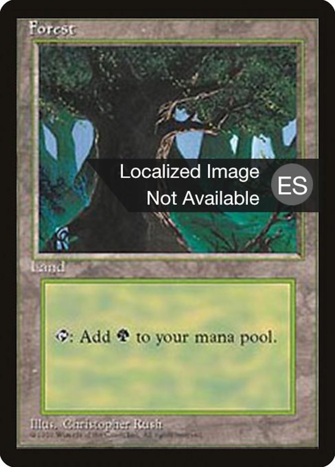 Forest (C) [Fourth Edition (Foreign Black Border)] Magic: The Gathering