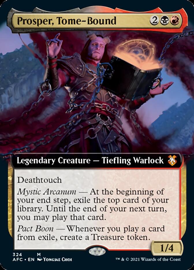 Prosper, Tome-Bound (Extended Art) [Dungeons & Dragons: Adventures in the Forgotten Realms Commander] Magic: The Gathering