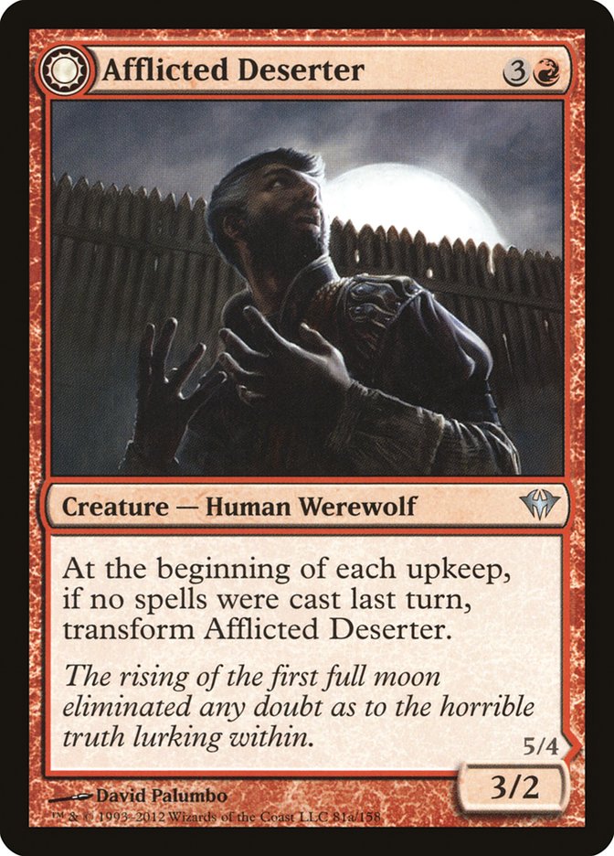 Afflicted Deserter // Werewolf Ransacker [Dark Ascension] Magic: The Gathering