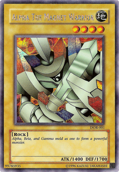 Alpha the Magnet Warrior [DOR-001] Secret Rare Yu-Gi-Oh!