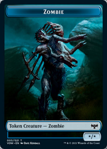 Blood // Zombie (005) Double-Sided Token [Innistrad: Crimson Vow Tokens] Magic: The Gathering
