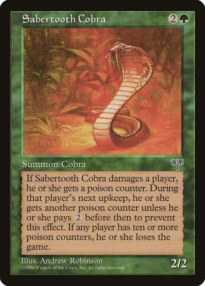 Sabertooth Cobra [Mirage] Magic: The Gathering