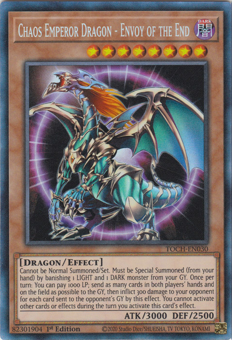 Chaos Emperor Dragon - Envoy of the End [TOCH-EN030] Collector's Rare Yu-Gi-Oh!