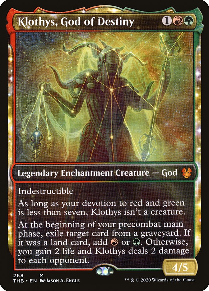 Klothys, God of Destiny (Showcase) [Theros Beyond Death] Magic: The Gathering