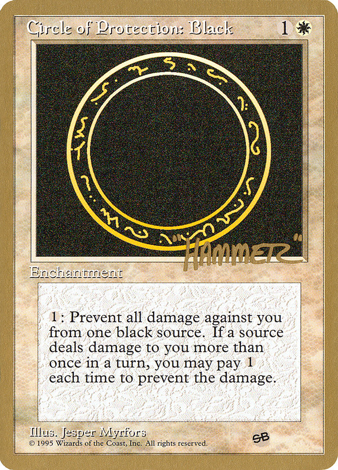 Circle of Protection: Black (Shawn "Hammer" Regnier) (SB) [Pro Tour Collector Set] Magic: The Gathering