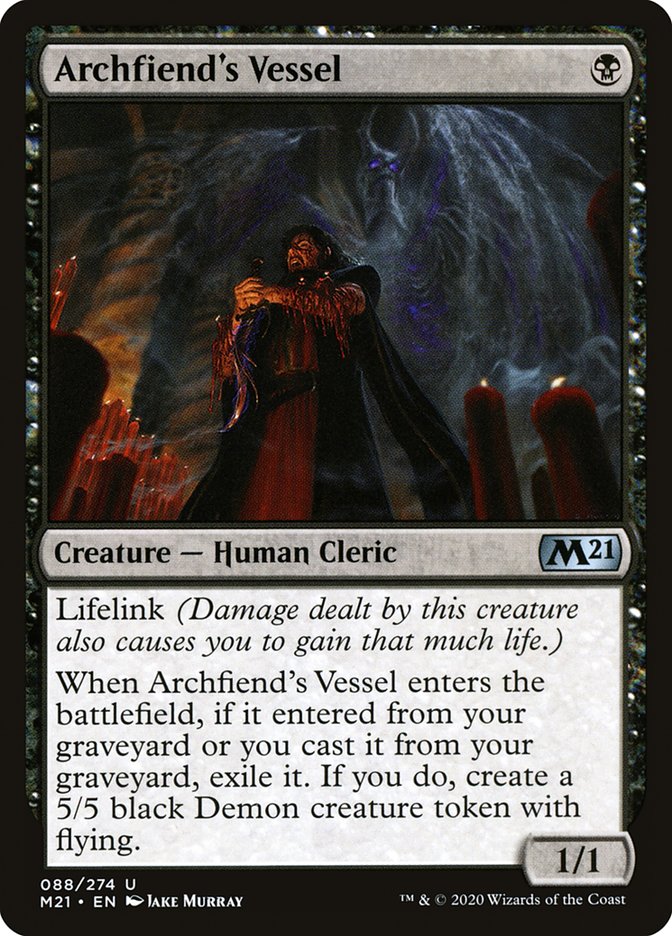 Archfiend's Vessel [Core Set 2021] Magic: The Gathering