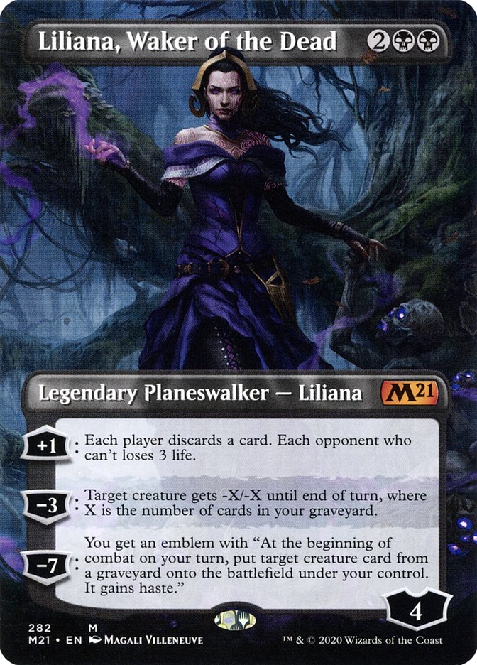 Liliana, Waker of the Dead (Borderless) [Core Set 2021] Magic: The Gathering