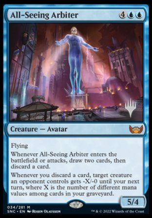 All-Seeing Arbiter (Promo Pack) [Streets of New Capenna Promos] Magic: The Gathering