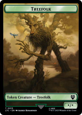 Beast // Treefolk Double Sided Token [The Lord of the Rings: Tales of Middle-Earth Commander Tokens] Magic: The Gathering