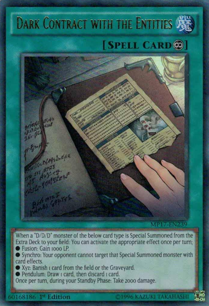 Dark Contract with the Entities [MP17-EN239] Ultra Rare Yu-Gi-Oh!